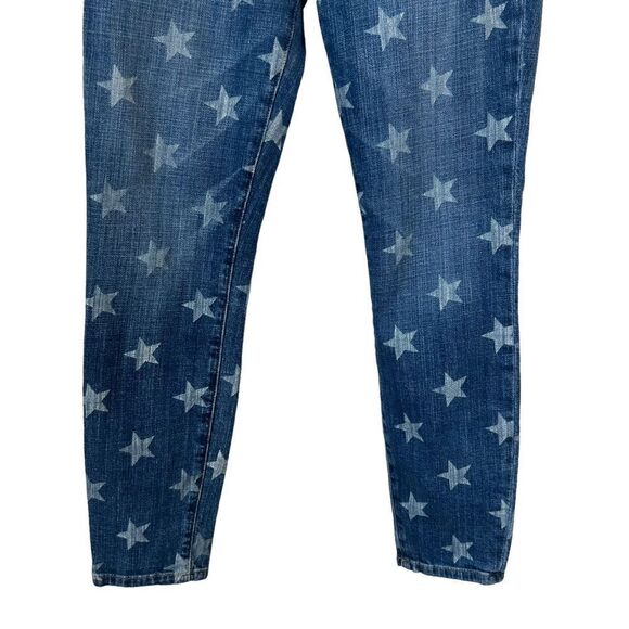 Current Elliot The Stiletto White Star Print 80’s Ankle Skinny Jeans - Picture 3 of 12